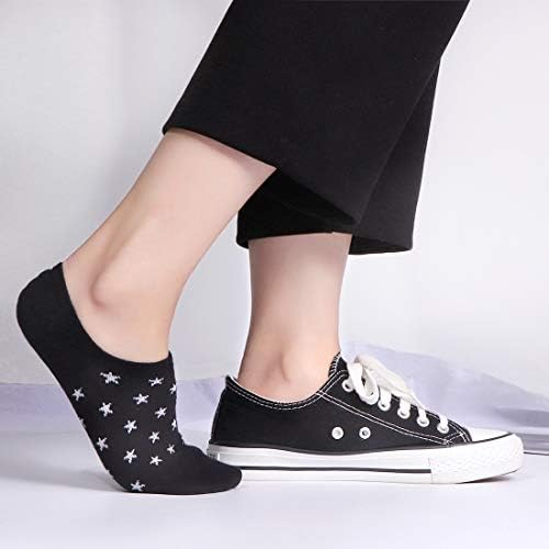 No Show Socks for Women - 6 Pairs Cotton Low Cut Liner Casual Non Slip Breathable Ladies Socks for Sneaker Loafers Trainer