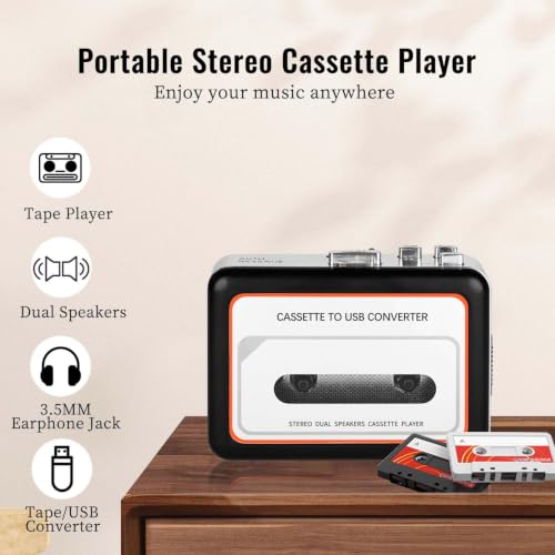 Zipteck USB Cassette Player & MP3 Converter, Portable Speaker by Zipteck - Used condition - Image 2