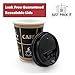 [100 Sets - 12 oz. With Lids] PREMIUM Paper Hot Coffee Cups with Lids - Resealable Lids - Leak Free To Go Disposable Hot Beverage