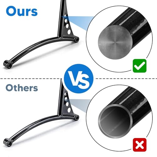 Dasen 23" Tall Sissy Bar, Passenger Backrest Triple Polished Compatible with Harley Sportster XL 883 1200 XL Models 2004-2023 by Dasen - Image 2