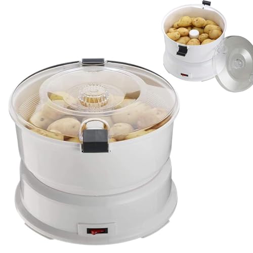 Elektryczna obieraczka do ziemniaków, 85 W, wydajna pojemność 1 kg, w pełni automatyczna obieraczka do warzyw, obsługa jednym dotknięciem, pomocnik do gotowania z pojemnikiem do obierania ziemniaków