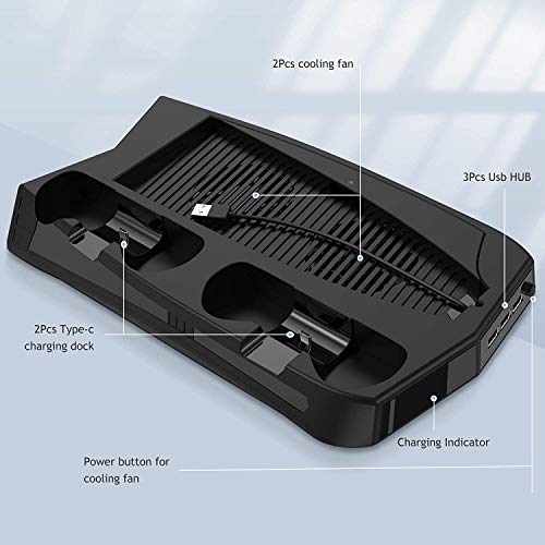 Suporte vertical com ventilador de refrigeração para console PS5 e PlayStation 5 Edição Digital, est