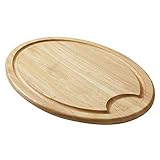Rachael Ray Pantryware Wooden Cutting Board / Wooden Serving Board, Oval - 14 Inch, Brown