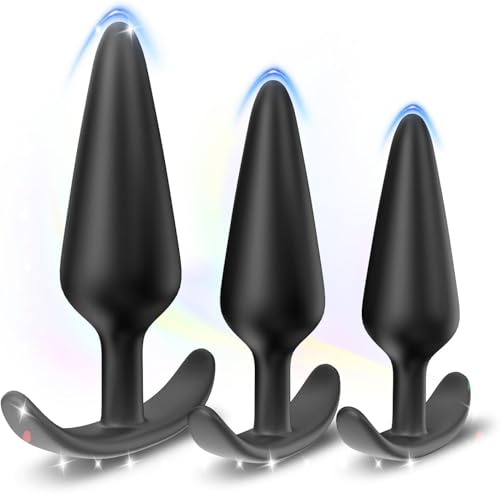 New Portable 3pcs Silicone Butt Training Tool Anales Trainer Set Plug Butt for Women Trainer Kit Adult Toys Relaxing Toys Tool for Men Women Sunglasses MLA9