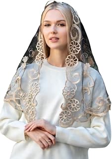 Catholic Mantilla Mass Infinity Veil Church Lace Veil Spanish Chapel Mass Head Covering Veil Long