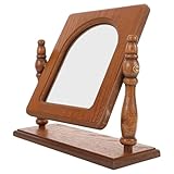 Specchio da scrivania in legno pratico: realizzato in legno robusto, la cornice offre un'eccezionale durata e una texture naturale che ne completa il design elegante, specchio da scrivania in legno, specchio da tavolo