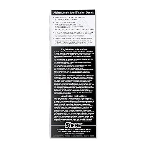 Whipline Solid Black/Electric Yellow 3" Alpha-Numeric Registration Identification Numbers Stickers Decals For Boats & Personal Watercraft #TOP7