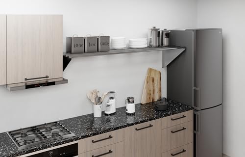 Image of AmGood 18 in. x 72 in. NSF Stainless Steel Tubular Wall Shelf | Heavy-Duty Metal Shelving for Appliances & Equipment | Ideal for Kitchen, Restaurant, Garage, Laundry, Utility Room