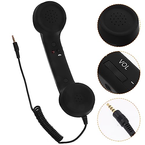 VILLCASE Aparelho de telefone retrô de 3,5 mm para smartphones vintage monofone com tom ajustável e