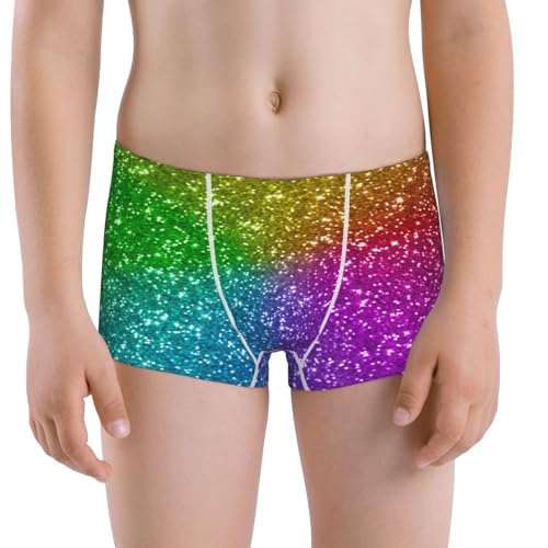 Boys' Cotton Boxer Brief Soft Underwear-Colorful Glitter