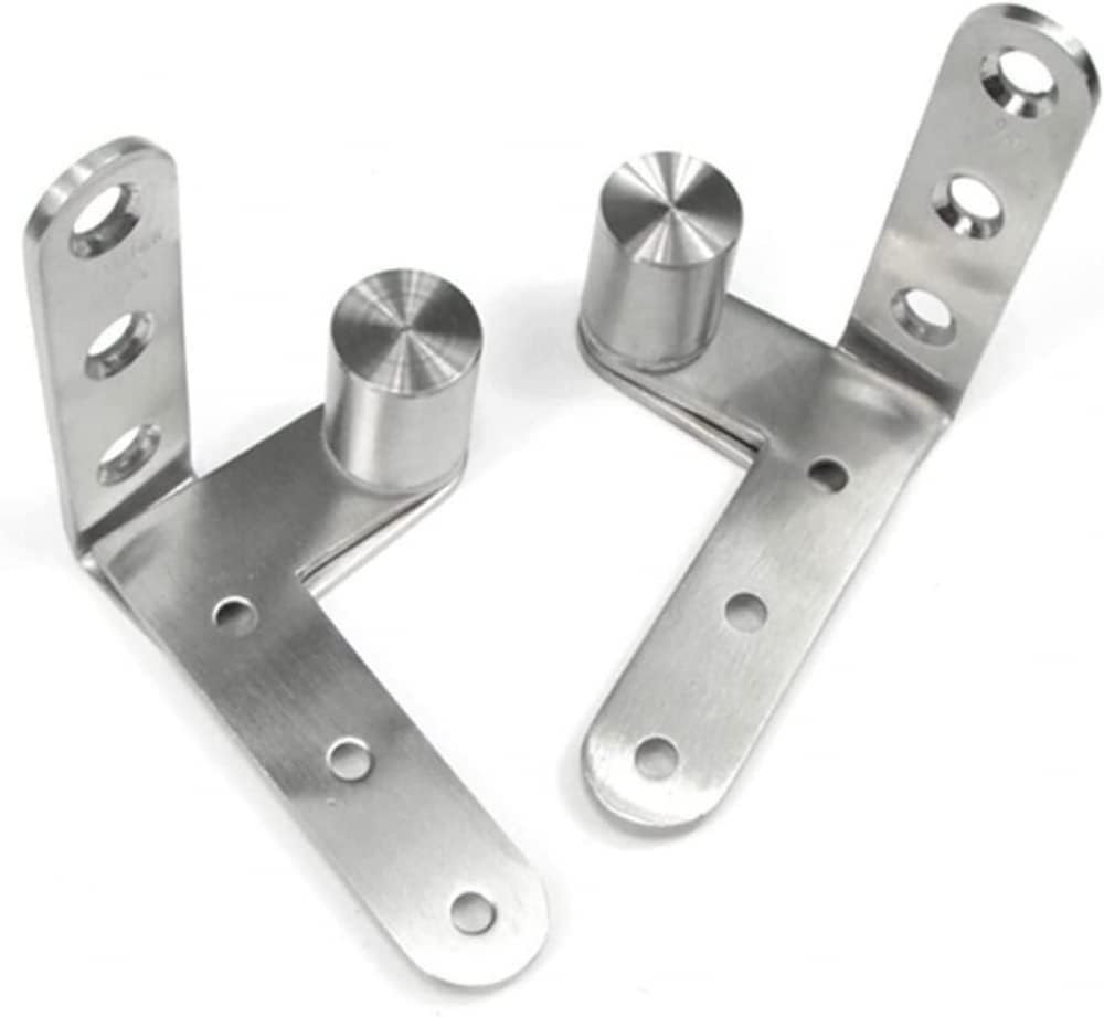 1 Set of Concealed Hinges,Stainless Steel Heavy Duty Pivot Hinges for Wooden Door Adjustable Gap Axis Up and Down Door Hinges Hardware Fittings