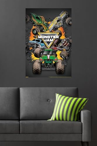 Monster Jam - Bust Out Debris Wall Poster, 34L" x 22.4W", Premium Unframed Version - 3
