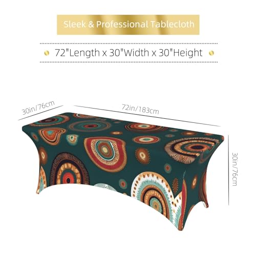Nappe de salle à manger haute élasticité durable et lavable rectangulaire - 7