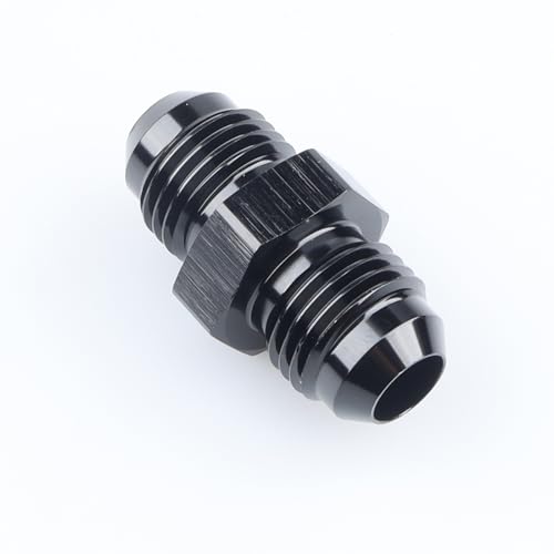 AC PERFORMANCE -6 AN Male to Male Union Coupler Fitting Aluminum Black