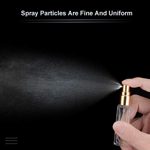 6Pcs Refillable Perfume Bottle, 8 Ml Bpa Free Spray Atomizer Perfume Bottle, Leak Proof Glass Perfume Atomizer With Metallic Aluminum Caps #TOP5