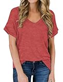 👚【Einzigartiges Design】: Es verfügt über einzigartige Ärmel und ein leichtes Gefühl, gemütlich und bequem.Ein Shirt im Casual-Look, das nicht nur toll aussieht, ein herausragendes Stück für modische Outfits