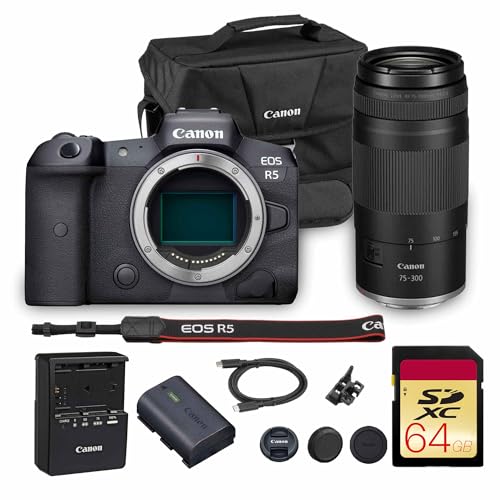 Canon EOS R5 Mirrorless Camera Kit with Lens and Accessories