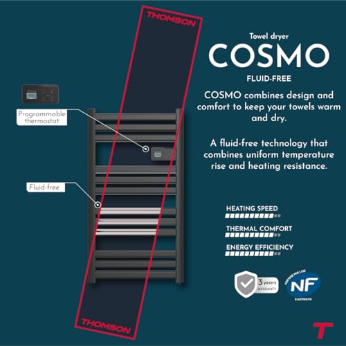 Sèche serviette électrique sans fluide connecté WiFi Thomson COSMO - vue 4
