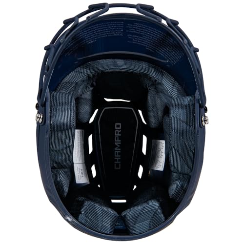 Champro HXE Fastpitch Softball Matte Batting Helmet, Large, Navy by CHAMPRO - Used condition - Image 4