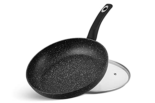 Frying Pan with Lids Non Stick 30 cm 28 cm 26 cm 24 cm 22 cm 20 cm Gas Electric Ceramic Induction Frying Pan Marble Granite Fry Pan Non Stick with Lid Main Image