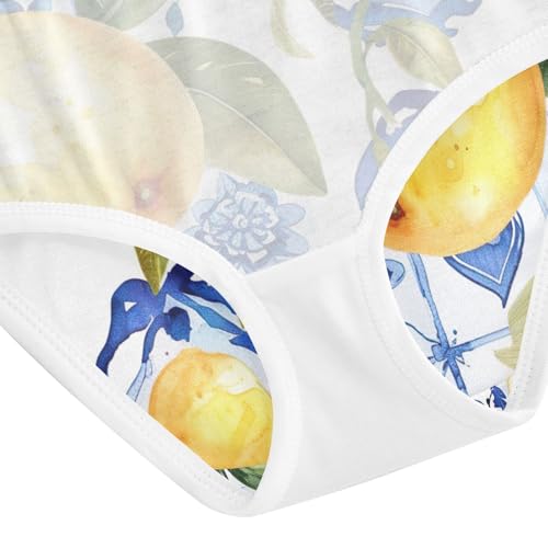 Vintage Lemon Blue Underwear Toddler Girl, Kids Underwear Girls, 2T–8 Years4