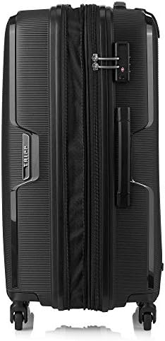 Tripp Black Escape Medium 4 Wheel Expandable Suitcase