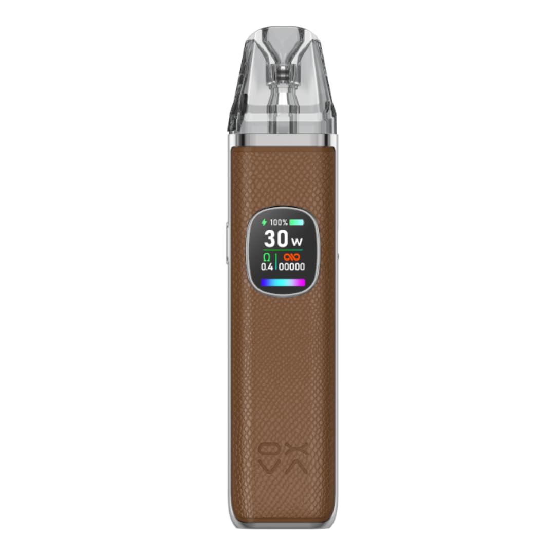Oxva Xlim Pro 2 Pod Kit - 8 Colours To Choose From ! Vape Kit, E-cigarette Upgraded Display 0.56-inch Ultra Hd, 1300mah Battery, 2ml Cartridge - No Nicotine (Brown Python)