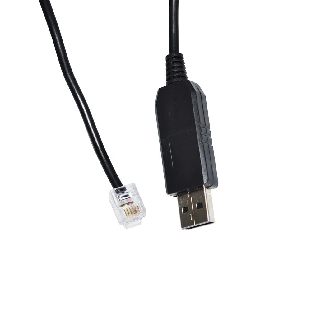 USB to RJ11 6P4C Cable 1.8 Meters for SkyWatcher SynScan Hand Controller – Reliable Connection Cable for Telescope Control via PC or Laptop
