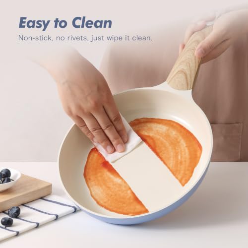 Image of SENSARTE Ceramic Pots and Pans Set Nonstick, Kitchen Cookware Sets, 14-Piece Induction Cookware, Non-toxic Healthy Non Stick Cooking Set, with Frying Pans Set, PFAS PTFE PFOA PFOS Free