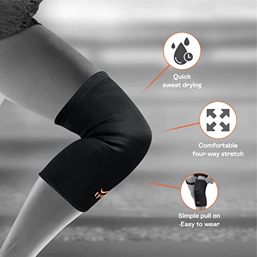 Image of TYNOR Knee Cap Air, Black & Orange, Small, Pack of 2 Anklet, Beige, Small, Pack of 2