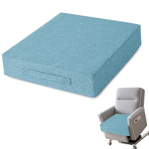 AddGrace Recliner Cushions for Elderly 20"x20"x4" Light Blue