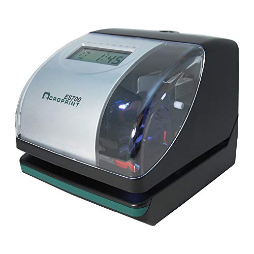 Acroprint Electronic Time Clock Machine – Time Stamp Machine for Employees, Ideal for Small Business, Accommodates Right or Left-Hand Time Cards, Selectable Hour Format by Acroprint - Image 3