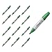 Sharpie - Permanent Marker, Chisel Tip, Green, 12 Pk, Water-Resistant Ink