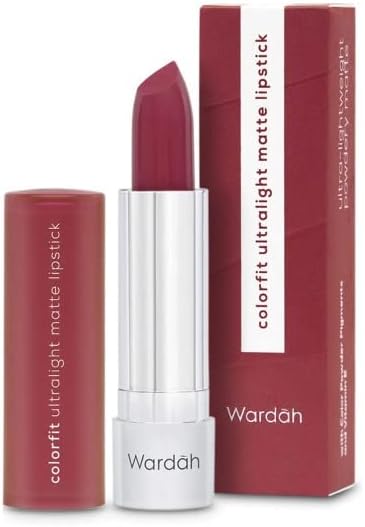 WARDAH Colorfit Ultralight Matte Lipstick - 08 Wood Brown (brown-red) 3.6g - The latest matte lipstick with a powdery and soft texture, matte and does not make the lips dry.