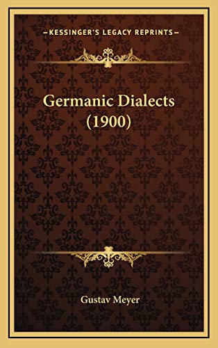 Germanic Dialects (1900)