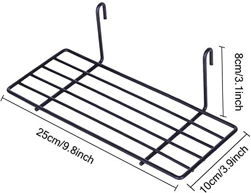 WUZILIN Design Metall Wandgitter，Regal Design Raster Fotowand Verwendet für Gitterfotowand Schwarz