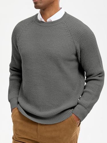 Men's Crewneck Sweater Casual Long Sleeve Knitted Pullover Sweaters2