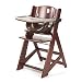 Keekaroo Height Right Highchair with Insert & Tray - Chocolate - Mahogany Base
