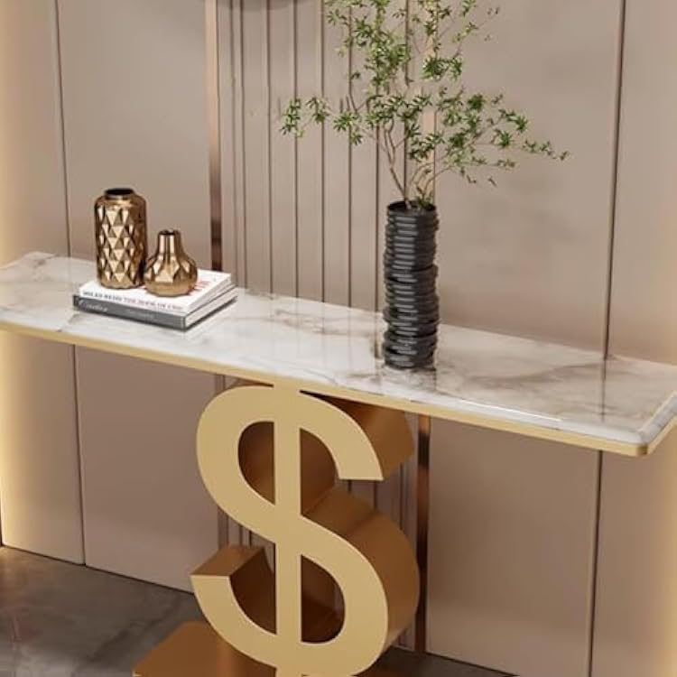 Modern Entryway Table, Console Tables for Entryway, Living Room, Foyer, Hallway(Black#D,100 * 30 * 80cm)