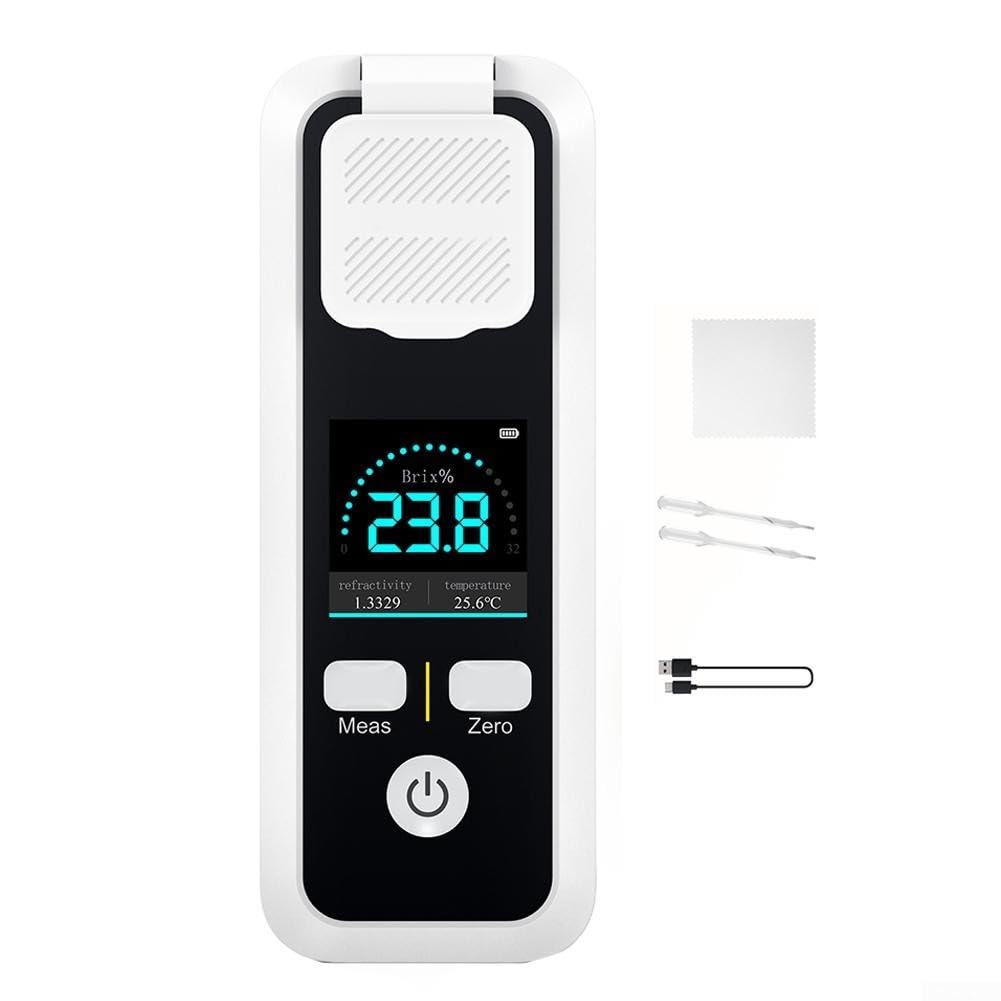 Digitales Refraktometer, Würze-spezifisches Schwerkraft-Refraktometer, Honig-Refraktometer für Bier, Wein, Fruchtsaft, Zuckergehalt messen (JBM-10)