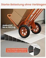 VEVOR Türschwellenrampe, 805x865x155 mm, Rollstuhlrampe aus Aluminiumlegierung mit Einer Tragkraft von 360 kg, Bordsteinrampen für Heimtreppen, Rollstühle Roller Gehhilfen Fahrräder Dreiräder – Ansicht 3
