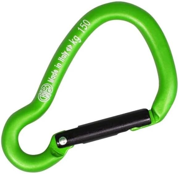 Kong Harness Alu Asymmetric Aluminum Carabiner, Lightweight Keyholder Clip for Backpack, Gear, and Accessories, Non-Climbing Utility Carabiner with Keylock Design, Made in Italy