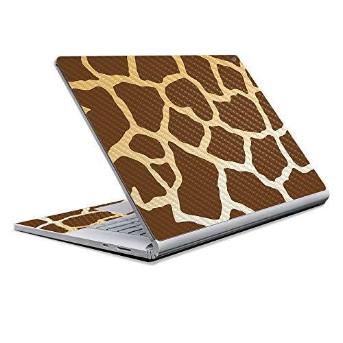 Image of MightySkins Carbon Fiber Skin for Microsoft Surface Book 2 13 inch (2017) - Giraffe,Protective, Durable Textured Carbon Fiber Finish,Easy to Apply, Remove, and Change Styles,