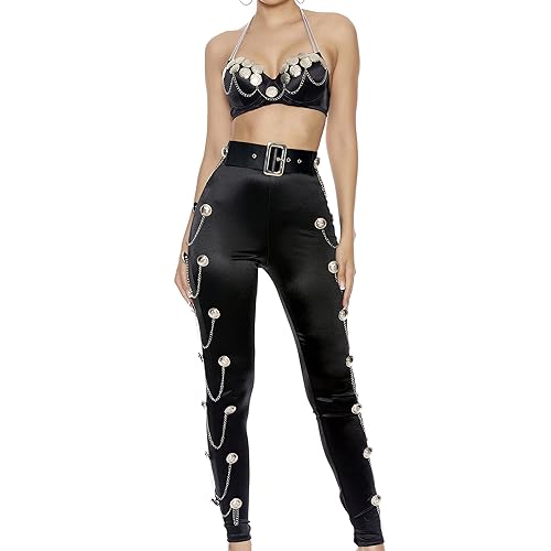 Forplay Women's Cumbia Queen Sexy Celebrity Costume, Black, Black, L/XL