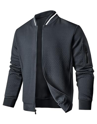 Mens Loose Fit Lightweight Jacket Casual Stylish bomber Jacket