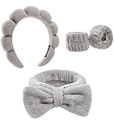 Ztomine Headbands for Women - Spa Headband and Wristband Set - Headband for Washing Face,Facial M...