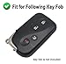 Key Fob Cover Case Fit for 2005-2018 Lexus ES350 GS300 GS350 GS430 GS450h ISC IS250 IS350 LS460 LS600h Keyless Entry Remote Case Holder ABS Carbon Fiber Pattern (Black)