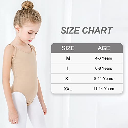 Stelle Girls Nude Seamless Undergarment Camisole Leotard For Dance/Ballet/Gymnastics (Nude, 6-8 Years) #TOP6