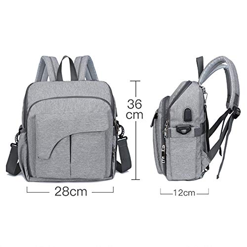 Sac à dos à langer USB avec siège bébé intégré et compartiment étanche - 4