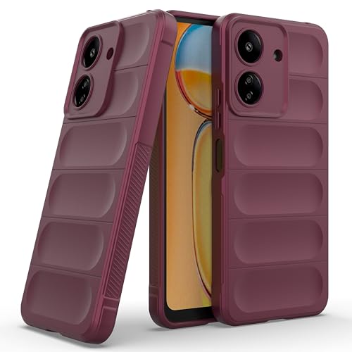 Image of Amazon Basics Back Case Cover for Mi Redmi 13C 4G (Silicone Plum)